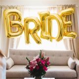 Patladı Gitti 36 cm Gold Renkli Bride Folyo Balon Seti