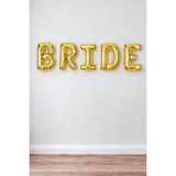 Patladı Gitti 36 cm Gold Renkli Bride Folyo Balon Seti