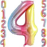 Patladı Gitti 4 Rakam 32 inc 80 cm Gokkusagı Folyo Balon