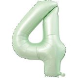 Patladı Gitti 4 Rakam Adaçayı Folyo Balon 34 Inç 76-82 cm - Su Yeşili