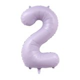 Patladı Gitti 40 inç 100 cm 2 Rakam Lila Folyo Balon