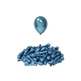Patladı Gitti 5 inç Krom Mavi 10 Adet Mini Balon