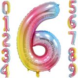 Patladı Gitti 6 Rakam 32 inc 80 cm Gokkusagı Folyo Balon