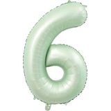 Patladı Gitti 6 Rakam Adaçayı Folyo Balon 34 Inç 76-82 cm - Su Yeşili