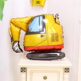 Patladı Gitti 75x63 cm Ekskavatör İnşaat Temalı Parti Malzemesi Folyo Balon