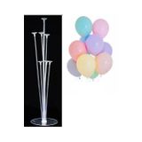 Patladı Gitti 7'li Balon Standı ve 10 Adet Karışık Makaron Balon Set