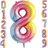 Patladı Gitti 8 Rakam 32 inc 80 cm Gokkusagı Folyo Balon