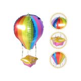 Patladı Gitti 88-28 cm 22 inç Uçan Balon Temalı Rengarenk Folyo Balon