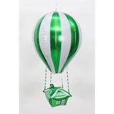 Patladı Gitti 88-28 cm Yeşil Beyaz 22 inç Uçan Balon Temalı Folyo Balon