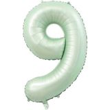 Patladı Gitti 9 Rakam Adaçayı Folyo Balon 34 Inç 76-82 cm - Su Yeşili