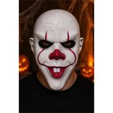 Patladı Gitti Beyaz Korku Palyaço Maskesi – Halloween Cadılar Bayramı Tam Yüz Kostüm Maskesi