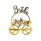 Patladı Gitti Bride To Be Tac Gözlük Seti Gold Renk Parti Aksesuar Taç Gözlük