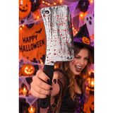 Patladı Gitti Cadılar Bayramı Kanlı Balta 40 cm – Plastik Halloween Kostüm ve Parti Aksesuarı