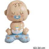 Patladı Gitti Erkek Bebek Folyo Balon – Sevimli Emzikli Baby Shower & Cinsiyet Partisi Balonu - Mavi