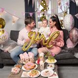 Patladı Gitti Girl Gold Folyo Balon - Bebek Çocuk Parti Kutlama Seti
