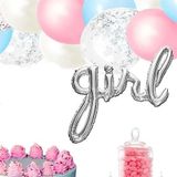 Patladı Gitti Girl Gümüş Folyo Balon - Bebek Çocuk Parti Kutlama Seti
