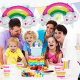 Patladı Gitti Gökkuşağı Rainbow Folyo Balon - Bebek Çocuk Parti Kutlama