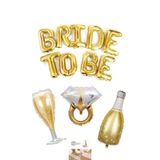 Patladı Gitti Gold Bride To Be Bekarlığa Veda Partisi 4 Lü Folyo Balon Set