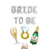 Patladı Gitti Gümüş Bride To Be Bekarlığa Veda Partisi 4 Lü Folyo Balon Set