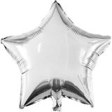 Patladı Gitti Gümüş Yıldız Folyo Balon - Bebek Çocuk Parti Kutlama