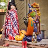 Patladı Gitti Halloween Cadılar Bayramı Süpürgeli Cadı Ayaklı Büyük Boy Folyo Balon 128x65x45