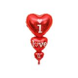 Patladı Gitti I Love You 3'lu Kalp Folyo Balon (50x100 Cm)