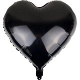 Patladı Gitti Kalp Folyo Balon 18 Inç - 45 cm Doğum Günü Konsept Balon - Siyah
