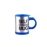 Patladı Gitti Kendi Kendini Karıştıran Mikser Kupa Termos Bardak; Self Stirring Mug - Mavi