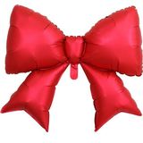 Patladı Gitti Kırmızı Kurdele Fiyonk Folyo Balon 98X75 cm Hafif ve Dayanıklı Malzeme ile
