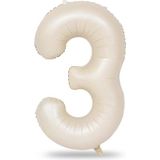 Patladı Gitti Krem Rakam Folyo Balon 34 Inç 76-82 cm