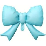 Patladı Gitti Mavi Kurdele Fiyonk Folyo Balon 55x42.5 cm