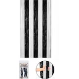 Patladı Gitti Metalize Arka Fon Kapı Perdesi Siyah Beyaz 100X200 cm - Siyah - Beyaz