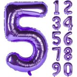 Patladı Gitti Mor Folyo Balon 32 Inc 80 cm - 5