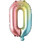 Patladı Gitti O Harf Gökkuşağı Folyo BALON16 Inç 36 cm - Çok Renkli
