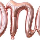 Patladı Gitti One Rose Gold Folyo Balon - Bebek Çocuk Parti Kutlama Seti