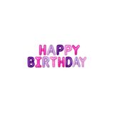 Patladı Gitti Renkli Happy Birthday Harf Folyo Balon Seti