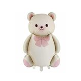 Patladı Gitti Retro Büyük Bej Ayı Folyo Balon Teddy Bear 65,5- 90 cm