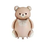 Patladı Gitti Retro Büyük Karamel Ayı Folyo Balon Teddy Bear 65,5- 90 Cm