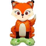Patladı Gitti Safari Tilki Figür Ayaklı Folyo Balon 48*50 cm - Renkli
