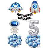 Patladı Gitti Uzay Konsepti Astronot Ufo ve Uzay Gemisi 5 Yaş Doğum Günü Parti Kutlama Folyo Balon Set