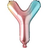 Patladı Gitti Y Harf Gökkuşağı Folyo BALON16 Inç 36 cm - Çok Renkli