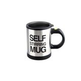 Patladı Gitti Yclshop Kendi Kendini Karıştıran Mikser Kupa Termos Bardak; Self Stirring Mug - Siyah