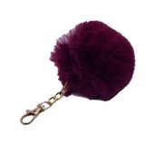 Patlıcan Moru Renk Peluş Ponpon Anahtarlık 973