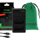 PATONA EN-EL15C EN-EL15B EN-EL15 - PD Performance akü şarj cihazı (maks. 1500mA), USB-C Mini Çift LCD - PD/QC özellikli (161965)