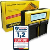 PATONA Şarj cihazı LCD Dual Sony NP-FM50 NP-FM500H NP-F550 NP-F570 NP-F750 NP-F960 NP-F970 NP-F990 NP-QM51 NP-QM71 NP-QM91 ile uyumlu