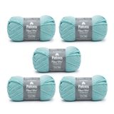 Patons Klasik Yün Ördek Yumurta Mavisi İplik - 5 Paket 3,5 oz/100 g - Yün - 4 Orta - 210 Metre - Örgü, Tığ İşi ve El Sanatları