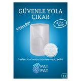 PATPAT Balonlu Naylon 50 Cm X 50 Mt Eko 25-30 gram 1 .sınıf Balonlu Poşet Havalı Naylon Pat Pat Ambalaj