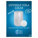 PATPAT Balonlu Naylon25cm X 50 Mt Eko 1 .sınıf Balonlu Poşet Havalı Naylon Pat Pat Ambalaj