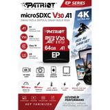 Patriot Ep Series 64GB Microsdxc V30 A1 U3 Class 10 Hafıza Kartı + Sd Adaptör PEF64GEP31MCX