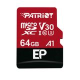 Patriot EP Series 64GB microSDXC V30 A1 U3 Class 10 Hafıza Kartı + SD Adaptör